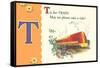 T is for Train-null-Framed Stretched Canvas