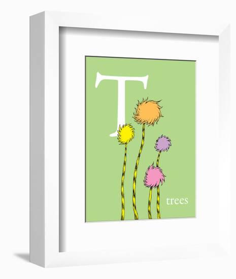 T is for Trees (green)-Theodor (Dr. Seuss) Geisel-Framed Art Print