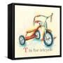 T is for Tricycle-Catherine Richards-Framed Stretched Canvas
