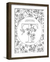 T is for Trumpet Flower-Heather Rosas-Framed Art Print