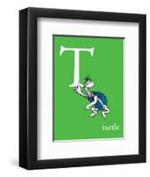 T is for Turtle (green)-Theodor (Dr. Seuss) Geisel-Framed Art Print