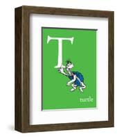 T is for Turtle (green)-Theodor (Dr. Seuss) Geisel-Framed Art Print