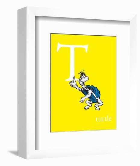 T is for Turtle (yellow)-Theodor (Dr. Seuss) Geisel-Framed Art Print