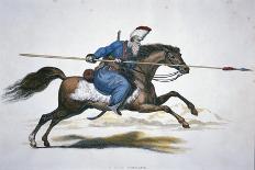 Russian Don Cossack, C.1820 (W/C on Paper)-T. Kelly-Stretched Canvas