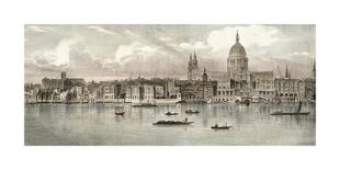 View of the North Bank of The Thames I-T M Baynes-Framed Premium Giclee Print