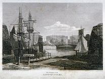 View of the Entrance to London Docks, Wapping, 1815-T Matthews-Giclee Print