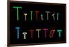 T Neon Letters-Karimala-Framed Art Print