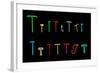 T Neon Letters-Karimala-Framed Art Print