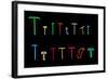 T Neon Letters-Karimala-Framed Art Print