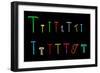 T Neon Letters-Karimala-Framed Art Print