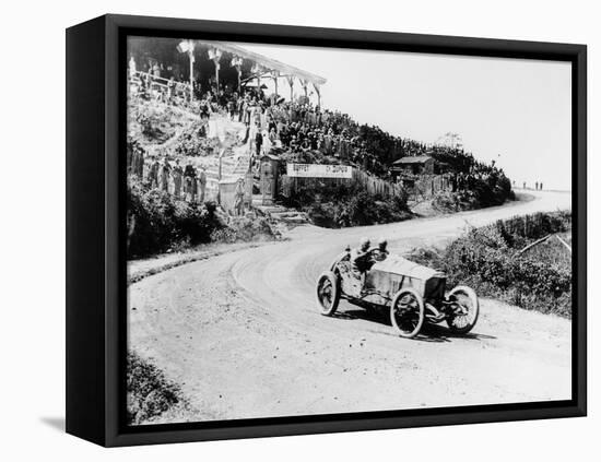 T Pilette in a Mercedes 4.5 Litre at the French Grand Prix, Lyons, 1914-null-Framed Stretched Canvas