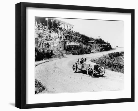 T Pilette in a Mercedes 4.5 Litre at the French Grand Prix, Lyons, 1914-null-Framed Premium Photographic Print