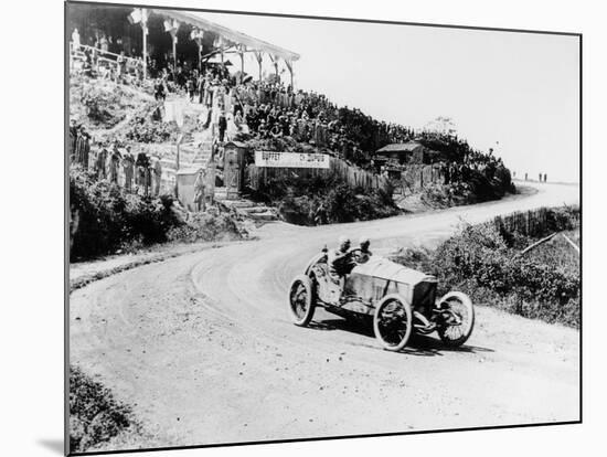 T Pilette in a Mercedes 4.5 Litre at the French Grand Prix, Lyons, 1914-null-Mounted Photographic Print