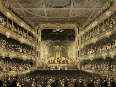 Covent Garden Theatre, 1808, from 'Ackermann's Microcosm of London' Engraved by J. Bluck…