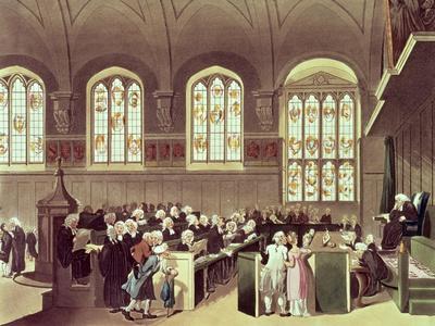 The Court of Chancery, Lincoln's Inn Fields, 1808 from Ackermann's 'Microcosm of London'