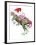 T Rex Christmas-Stephanie Analah-Framed Giclee Print