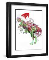 T Rex Christmas-Stephanie Analah-Framed Premium Giclee Print