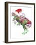 T Rex Christmas-Stephanie Analah-Framed Giclee Print