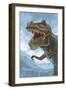 T Rex Dinosaur-Lantern Press-Framed Art Print