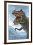 T Rex Dinosaur-Lantern Press-Framed Art Print