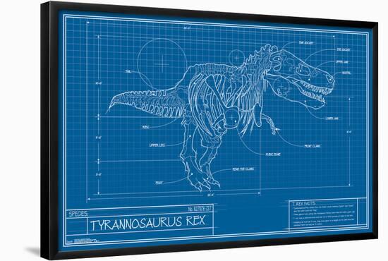 T-REX posterPRINT ILLUSTRATION-null-Framed Poster