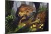 T-Rex Protecting Nest Dinosaur-Lantern Press-Mounted Art Print