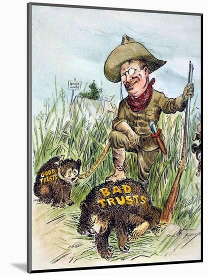 T. Roosevelt Cartoon, 1909-Clifford K. Berryman-Mounted Giclee Print