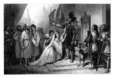 King John Swearing Fealty to the Pope before Princes Arthur and Hubert, 19th Century-T Sherratt-Giclee Print