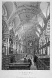 Interior of the Church of St Bartholomew-The-Less, City of London, 1839-T Turnbull-Giclee Print