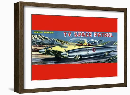 T.V. Space Patrol Car-null-Framed Art Print