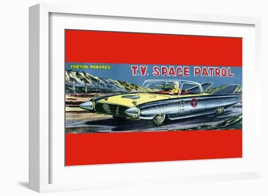 T.V. Space Patrol Car-null-Framed Art Print