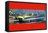 T.V. Space Patrol Car-null-Framed Stretched Canvas