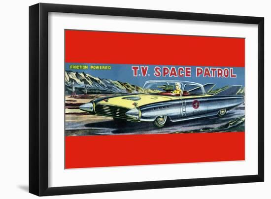 T.V. Space Patrol Car-null-Framed Art Print