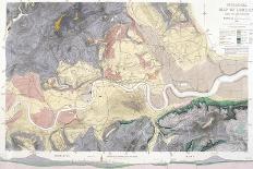 Geological Map of London and the Surrounding Area, 1871-T Walsh-Stretched Canvas