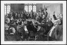 Charles Stewart Parnell is Re- Elected as Leader of the Irish Party in Committee Room 15-T. Walter-Stretched Canvas