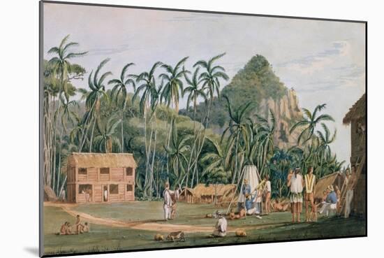 T1231 a View of the Village at Pitcairn Island, December 1825-Admiral William Henry Smyth-Mounted Giclee Print