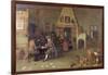 T29971 Tavern Interior with Figures Reading-Peter De Bloot-Framed Giclee Print