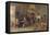 T29971 Tavern Interior with Figures Reading-Peter De Bloot-Framed Stretched Canvas