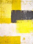 Yellow and Grey Abstract Art Painting-T30 Gallery-Framed Stretched Canvas