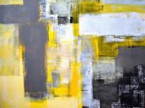 Grey And Yellow Abstract Art Painting-T30Gallery-Art Print