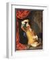 T31553 a Cavalier Standing at a Window Examining a Roemer (Panel)-Willem Van Mieris-Framed Premium Giclee Print