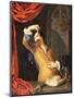T31553 a Cavalier Standing at a Window Examining a Roemer (Panel)-Willem Van Mieris-Mounted Premium Giclee Print