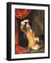 T31553 a Cavalier Standing at a Window Examining a Roemer (Panel)-Willem Van Mieris-Framed Giclee Print