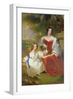 T32011 Portrait of Mrs Sarah Frances Cooper and Her Daughters-Frederick Richard Say-Framed Giclee Print