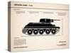 T34 Medium Tank-Mark Rogan-Stretched Canvas