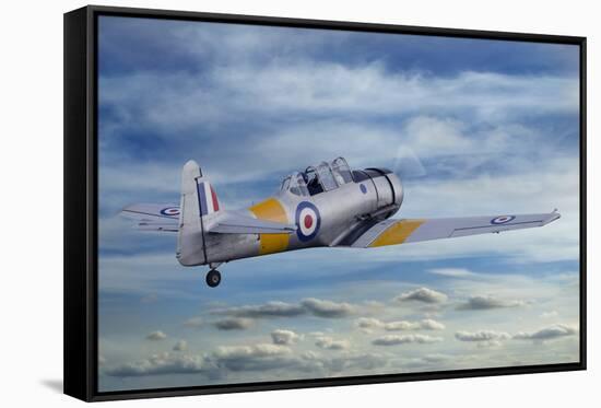 T6 Harvard Airplane-paul fleet-Framed Stretched Canvas