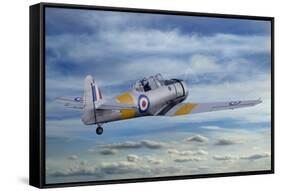 T6 Harvard Airplane-paul fleet-Framed Stretched Canvas