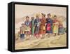 T602 Bhotias - Tibetans from Lhasa, the Capital of the Province of Utsang, Central Tibet, 1852-60-Dr. Henry Ambrose Oldfield-Framed Stretched Canvas