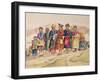 T602 Bhotias - Tibetans from Lhasa, the Capital of the Province of Utsang, Central Tibet, 1852-60-Dr. Henry Ambrose Oldfield-Framed Giclee Print