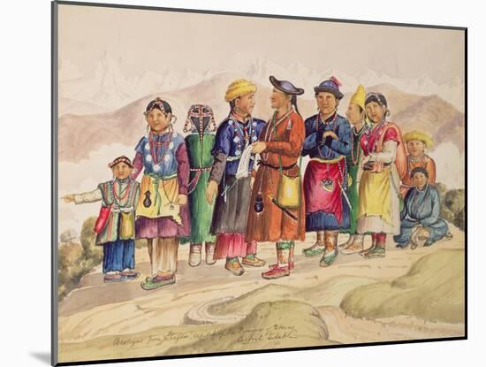 T602 Bhotias - Tibetans from Lhasa, the Capital of the Province of Utsang, Central Tibet, 1852-60-Dr. Henry Ambrose Oldfield-Mounted Giclee Print